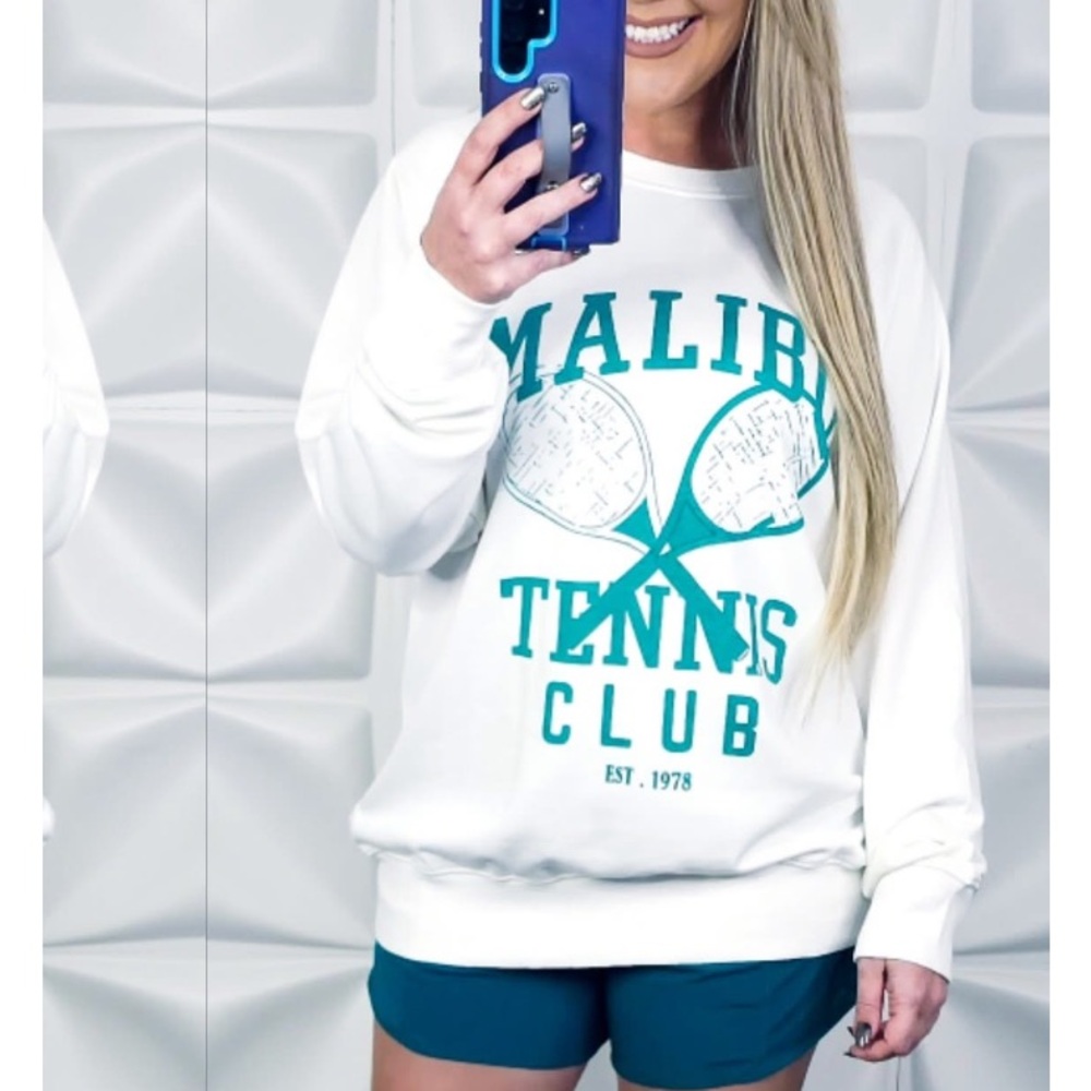 Malibu Tennis Club crewneck sweatshirt from buckle Blue B - Picture 3 of 8